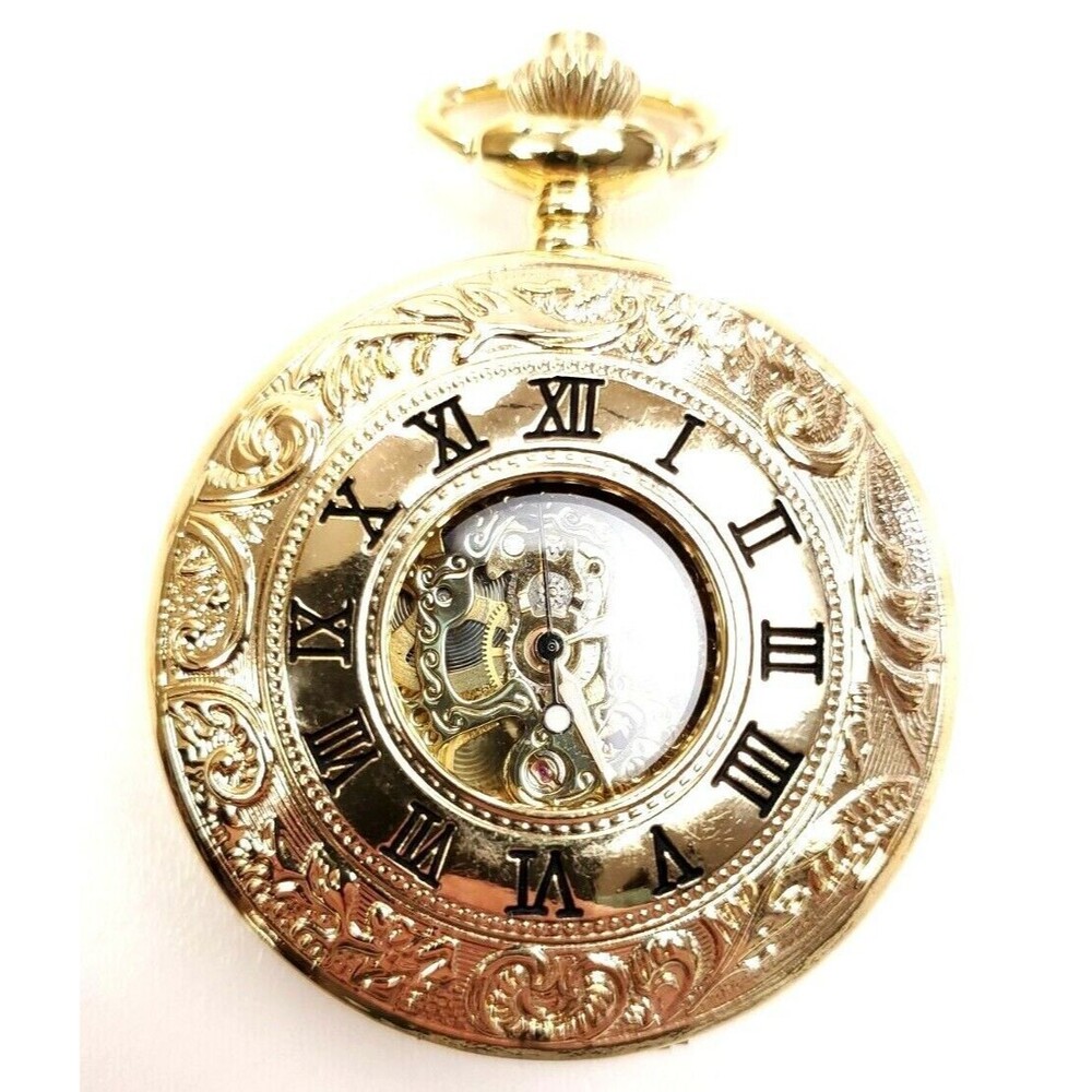 ManChDa Pocket Watch Retro Classic Mechanical Hand-Wind Pocket Watch Steampunk